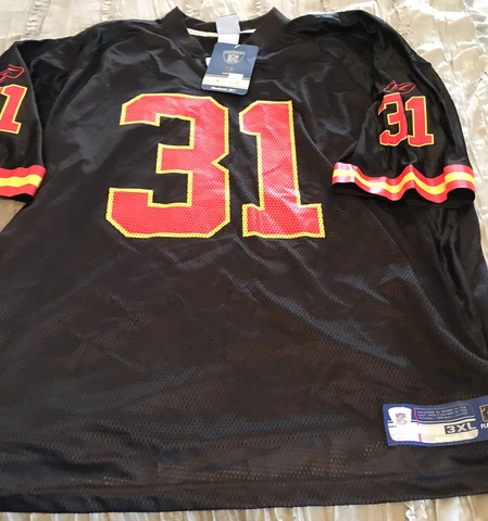 PRIEST HOLMES Kansas City CHIEFS Football REEBOK Replica 3XL Jersey NEW Black Cover