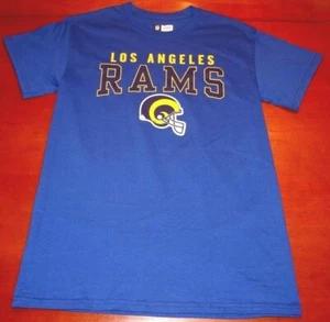 NFL TEAM APPAREL LOS ANGELES RAMS Royal Blue T Shirt Mens S Cotton - Picture 1 of 4