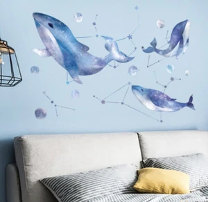 Wall Stickers Decor Decal Dolphins Home Art for Kids Rooms nursery 60x90” see pc - Picture 1 of 6