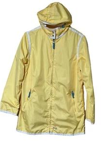 Vintage Women's 90s Sportek Rain Wind Jacket Waterproof Yellow Size MM Y2K - Picture 1 of 17