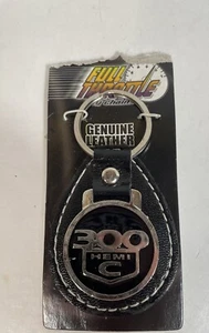 NEW DODGE HEMI BLACK LEATHER KEY CHAIN - Picture 1 of 3
