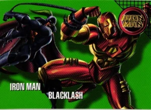 IRON MAN BACKLASH #95 BASE 1996 Marvel Vision Embossed Collectible Card - Picture 1 of 2