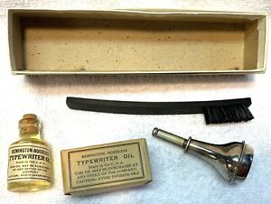 Old Remington Typewriter Cleaning and Lubrication Kit, Brush, Oil & Handy Oiler