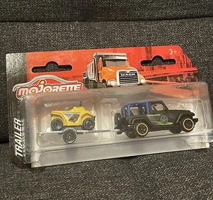 Miniatura Majorette Jeep Wrangler Remolque Quad Trailer 1/60 1/64 3 Inches Nuevo - Imagen 1 de 3