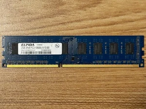 ELPIDA 2GB RAM 2Rx8 PC3-10600U-9-10-B0 EBJ21UE8BDF0-DJ-F - Picture 1 of 2