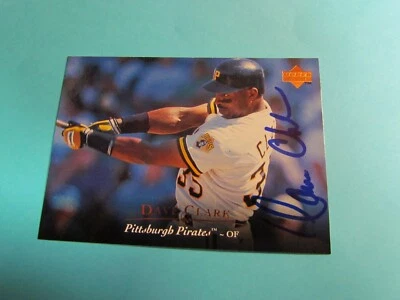 1995 Upper Deck Dave Clark autographed Baseball Card Beckett Pre CERT - Image 1 of 2