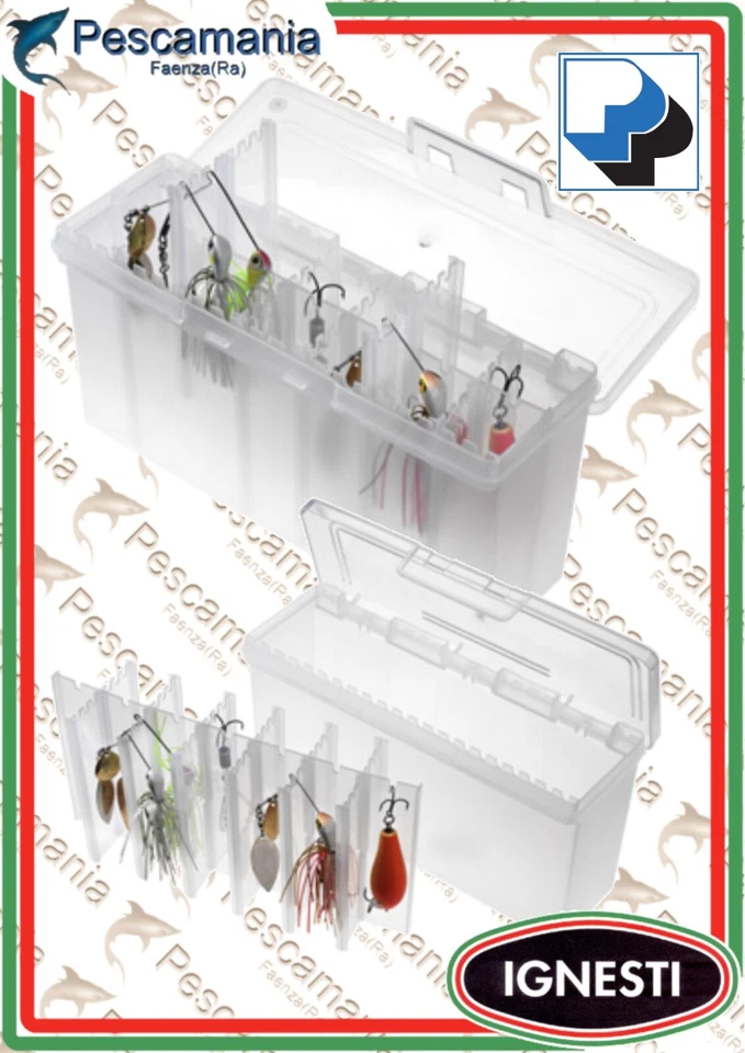 scatola porta artificiali Plastica Panaro con scomparti crank minnow microjig - Immagine 1 di 1