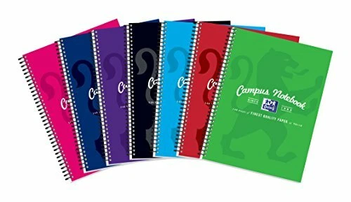 Oxford Campus Wirebound Notebook A4 140 Pages 5 Pack