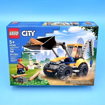 LEGO City Construction Site Digger Vehicle (60385) 2 Worker Minifigures 148 Pcs - Image 1 of 3