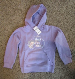 NWT Johnny Morris Bass Pro Shops Purple Poly Blend Hoodie Pullover Children 4T - Picture 1 of 4