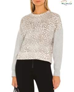 SUDADERA GUEPARDO GRIS MEZCLADO MEZCLA ALGODÓN ALICE RAILS NUEVA CON ETIQUETAS $168. Talla L - Imagen 1 de 11