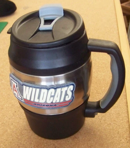University of Arizona Wildcats travel mug plastic & metal exterior insulated Cover