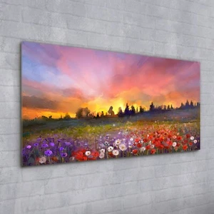 Acrylglasbild Wandbild Plexiglas 100x50 Mohn Blumen Löwenzahn Gänseblümchen - Bild 1 von 7