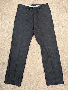 Incotex Wool Pants Men’s Size 32x30 Super 100s Slowear Dress Gray Plaid *Flaw* - Picture 1 of 16
