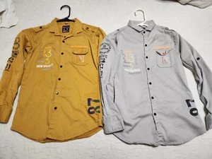 Red Fin Casual Co. Youth Button Up Shirts. Lot of 2. Youth Size 12. - Picture 1 of 9