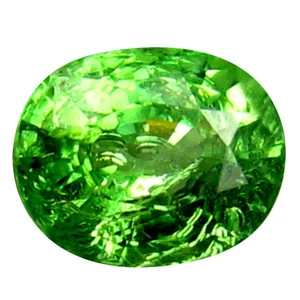 0.64 ct Outstanding Oval Cut (6 x 5 mm) Tanzanian Green Tsavorite Garnet - Imagen 1 de 1
