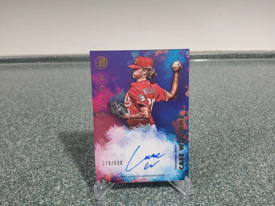 CASE WILLIAMS 2021 BOWMAN INCEPTION ON CARD AUTO # /600 CINCINNATI REDS PROSPECT - Image 1 of 2