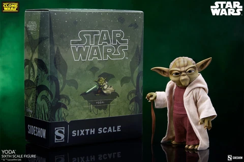 Sideshow Collectibles Star Wars Clone Wars Animated Yoda 1/6 Figure IN STOCK!! Cover
