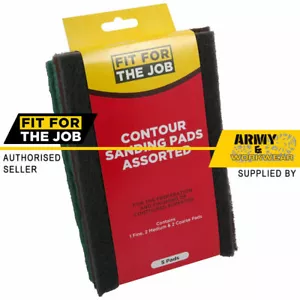 Pack of 5 Contour Sanding Pads 3 Grades for Paint Preparation or Cleaning FFJ - Picture 1 of 2