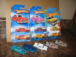 Hot Wheels Lot of 11 1955 Chevy Bel Air Variation Treasure Hunt Taxi '55 Coupe - Picture 1 of 5