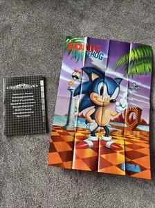 Sega Mega Drive Instruction Manual WITH A3 SONIC THE HEDGEHOG POSTER - Picture 1 of 3