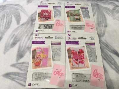 LOT OF 4 Gemini Gatefold Stamp & Die - by Crafter's Companion 693948 New