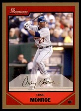 2007 Bowman Gold #139 Craig Monroe Detroit Tigers