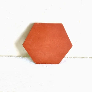 Azulejo octogonal rojo vintage Sacoman Salernes Francia años 20 coleccionable T4 - Imagen 1 de 6