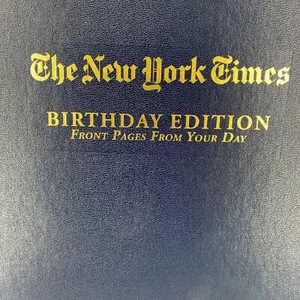 Birthday Edition Book - New York Times Front Pgs of Every Sept. 25th Since 1949 - Foto 1 di 8