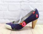 Terra Plana Women's Multicolor Fabric Closed Toe Slip On Pump Heels Size 8.5 - 9