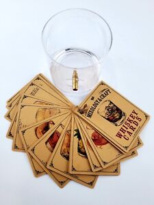 Whiskey Rock Glass with Embedded Faux Bullet 10 oz & Cocktail Recipe Cards Set