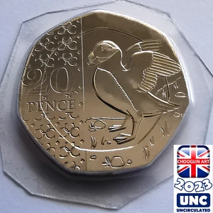 (BRILLANTE SIN CIRCULAR) MONEDA BRITÁNICA 2023 CHARLES III VEINTE PENIQUES 20p 'PUFFIN' - Imagen 1 de 2
