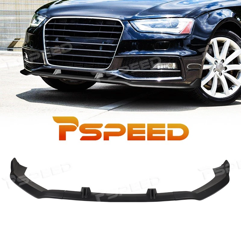 Labio de alerón de parachoques delantero negro mate para Audi A4 Quattro S4 2013 2014 2015 2016 Foto 1 de 4