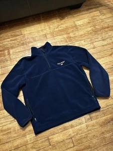 Vintage Polo Sport Ralph Lauren Men’s Medium 1/4 Zip Fleece Navy Blue Jacket - Picture 1 of 6