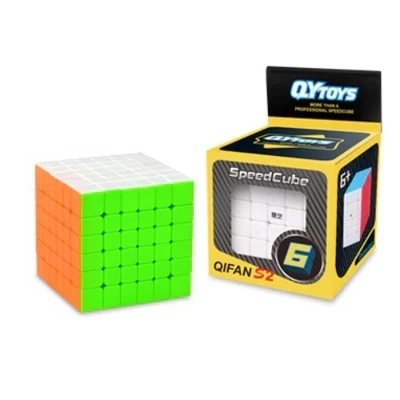 QIYI QIFAN S2 6x6 STICKERLESS SPEEDCUBE NON MAGNETICO - Immagine 1 di 4