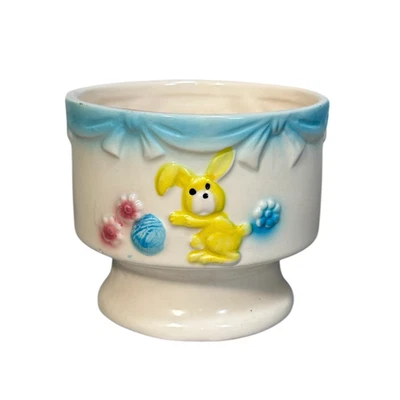 Oso de peluche vintage Nancy Pew cerámica conejito maceta Giftwares Co Foto 1 de 4