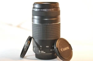 Obiettivo Canon EF 75-300mm f/4-5.6 III BELLO per EOS A2 630 Rebel T8 T7 T6 90D 80D 5D - Foto 1 di 7