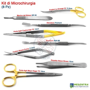 Strumenti Microchirurgia Dentale Porta Aghi Pinza Chirurgica Pinzetta Portalame - Imagen 1 de 9