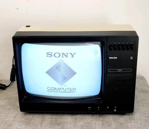 Philips 12" Vintage Blanco y Negro TV 12TX1501 Funciona - Imagen 1 de 12