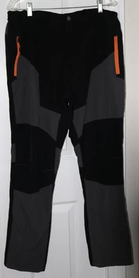 Calça de golfe masculina corta-vento pista mistura de náilon preta com bolso com acabamento laranja GG - Imagem 1 de 4