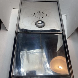 Vintage Bread Box Stainless Steel Sliding Door Vented 17 1/4" X 9 1/2" x 8" - Picture 1 of 10