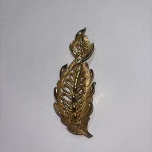 Vintage Lisner signierte Brosche Anstecknadel goldfarben - Bild 1 von 2