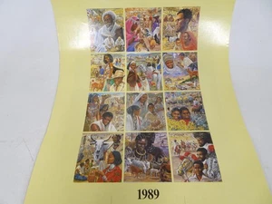 1989 Ethiopian Airlines Wall Calendar Jill Last Paintings Gebeta Harer Montane - Picture 1 of 23