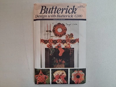 Butterick Pattern - Christmas Decorations With Bows (One Size) #6380 - Uncut - Image 1 of 4