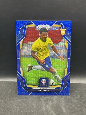2024 Panini Prizm CONMEBOL Copa America - Endrick #24 Blue Wave Prizm /199 - Image 1 of 3