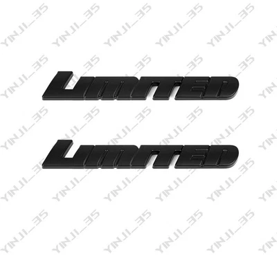 2PC OVERLAY Matte Black Door Limited Emblem Toyota Sequoia Tacoma Tundra 4Runner - Image 1 of 4