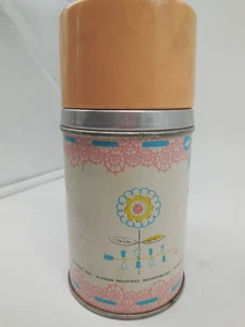 DD9 1956 Vintage ALADDIN Thermos JUNIOR MISS Metal with Original Stopper & Cap - Picture 1 of 9