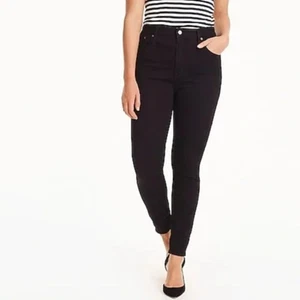 J Crew Curvy Toothpick Jean True Black Plus Size High Rise Jeans 37 NEW - Picture 1 of 8