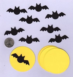 Halloween Stanzformen - 10 Fledermäuse und 10 Monde - Fledermaus Stanzformen - Mond Stanzformen - Bild 1 von 1