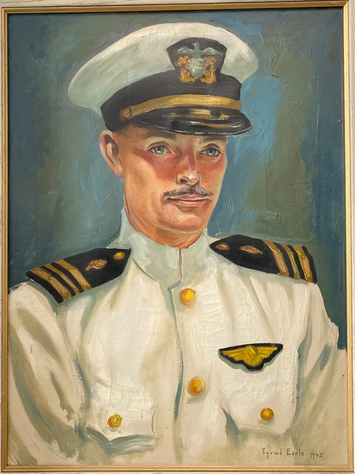 🔥 Importante Pintura al Óleo Retrato EYVIND EARLE Temprano Disney, 1945 - ¡GUAU! Foto 1 de 4